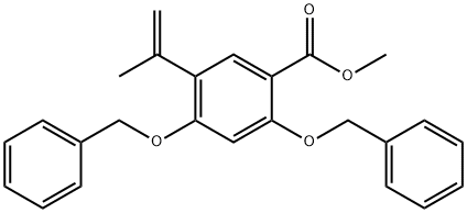 methyl 2,4-bis-benzyloxy-5-isopropenylbenzoate Struktur