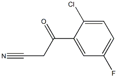 3-(2-Chloro-5-fluoro-phenyl)-3-oxo-propionitrile Struktur