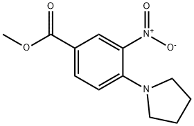 methyl 3-nitro-4-(pyrrolidin-1-yl)benzoate Struktur