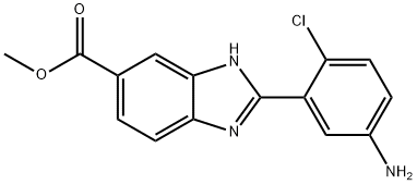 Methyl 2-(5-amino-2-chlorophenyl)-1H-benzo[d]imidazole-5-carboxylate Struktur