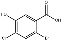 2-Bromo-4-chloro-5-hydroxy-benzoic acid Struktur