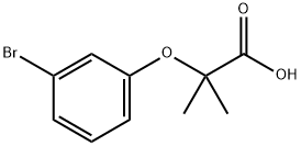 2-(3-bromophenoxy)-2-methylpropanoic acid Struktur