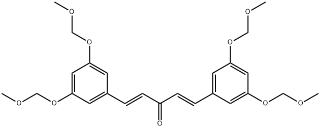 (1E,4E)-1,5-Bis[3,5-bis(methoxymethoxy)phenyl]-1,4-pentadiene-3-one Struktur