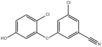 3-Chloro-5-(2-chloro-5-hydroxyphenoxy)benzonitrile Struktur