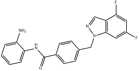 N-(2-Aminophenyl)-4-((4,6-difluoro-1H-indazol-1-yl)methyl)benzamide Struktur