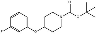 tert-butyl 4-(3-fluorophenoxy)piperidine-1-carboxylate Struktur