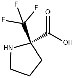 (R)-2-(trifluoromethyl)pyrrolidine-2-carboxylic acid Struktur