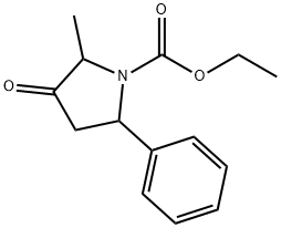 Ethyl (2-methyl-3-oxo-5-phenylpyrrolidin-1-yl) carbonate Struktur