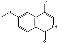 4-bromo-6-methoxy-1(2H)-Isoquinolinone Struktur