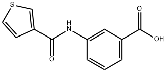 3-(thiophene-3-carboxamido)benzoic acid Struktur