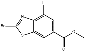 Methyl 2-bromo-4-fluorobenzo[d]thiazole-6-carboxylate Struktur