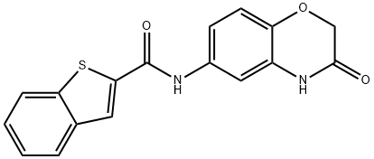 N-(3-oxo-3,4-dihydro-2H-1,4-benzoxazin-6-yl)-1-benzothiophene-2-carboxamide Struktur