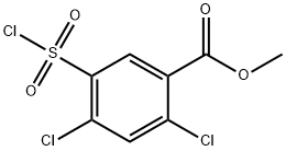 2,4-Dichloro-5-chlorosulfonyl-benzoic acid methyl ester Struktur