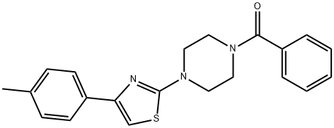 1-benzoyl-4-[4-(4-methylphenyl)-1,3-thiazol-2-yl]piperazine Struktur