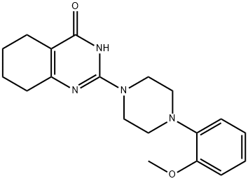 5,6,7,8-tetrahydro-2-[4-(2-methoxyphenyl)-1-piperazinyl]-4(3H)-Quinazolinone Struktur