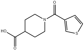 1-(thiophene-3-carbonyl)piperidine-4-carboxylic acid Struktur