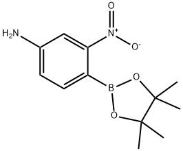 3-Nitro-4-(4,4,5,5-tetramethyl-[1,3,2]dioxaborolan-2-yl)-phenylamine Struktur