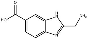 2-(aminomethyl)-1H-1,3-benzodiazole-5-carboxylic acid Struktur