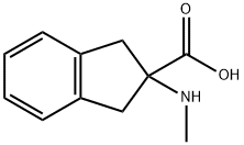 2,3-dihydro-2-(methylamino)-1H-Indene-2-carboxylic acid Struktur