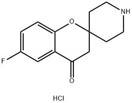 6-FLUOROSPIRO[CHROMENE-2,4'-PIPERIDIN]-4-(3H)-ONE hydrochloride Struktur