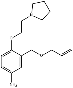 3-(allyloxymethyl)-4-(2-(pyrrolidin-1-yl)ethoxy)benzenamine Struktur