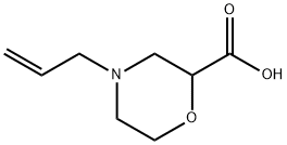 4-(2-propen-1-yl)-2-Morpholine carbocylic acid Struktur