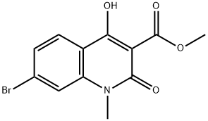 Methyl 7-bromo-4-hydroxy-1-methyl-2-oxo-1,2-dihydroquinoline-3-carboxylate Struktur