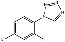 1-(4-chloro-2-iodophenyl)-1H-Tetrazole Struktur