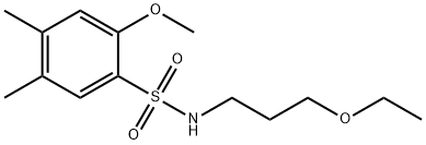 N-(3-ethoxypropyl)-2-methoxy-4,5-dimethylbenzenesulfonamide Struktur