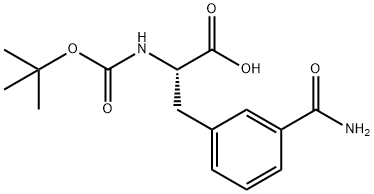 (S)-2-((tert-Butoxycarbonyl)amino)-3-(3-carbamoylphenyl)propanoic acid Struktur