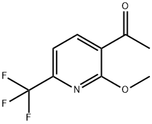 1-(2-Methoxy-6-trifluoromethyl-pyridin-3-yl)-ethanone Struktur