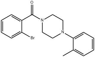 1-(2-bromobenzoyl)-4-(2-methylphenyl)piperazine Struktur