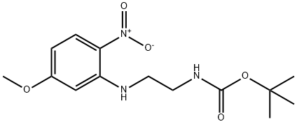 Carbamic acid, N-[2-[(5-methoxy-2-nitrophenyl)amino]ethyl]-, 1,1-dimethylethyl ester Struktur