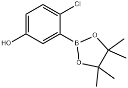 4-chloro-3-(4,4,5,5-tetramethyl-1,3,2-dioxaborolan-2-yl)phenol Struktur