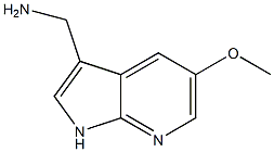 5-METHOXY-1H-PYRROLO[2,3-B]PYRIDINE-3-METHANAMINE Struktur