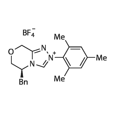 (5S)-5,6-dihydro-5-(phenylmethyl)-2-(2,4,6-trimethylphenyl)-8H-1,2,4-Triazolo[3,4-c][1,4]oxazinium tetrafluoroborate Struktur