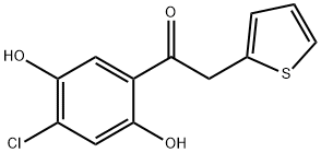 1-(4-Chloro-2,5-dihydroxyphenyl)-2-(thiophen-2-yl)ethanone Struktur