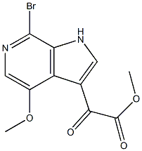 methyl 2-(7-bromo-4-methoxy-1H-pyrrolo[2,3-c]pyridin-3-yl)-2-oxoacetate Struktur