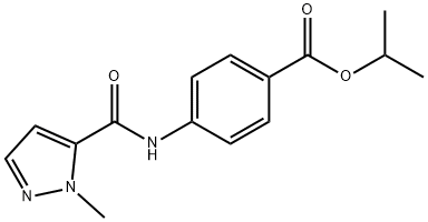 isopropyl 4-(1-methyl-1H-pyrazole-5-carboxamido)benzoate Struktur