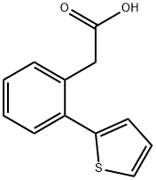 2-(2-(thiophen-2-yl)phenyl)acetic acid Struktur