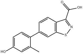 6-(4-Hydroxy-2-methylphenyl)benzo[d]isothiazole-3-carboxylic acid Struktur