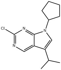 2-Chloro-7-cyclopentyl-5-isopropyl-7H-pyrrolo[2,3-d]pyrimidine Struktur