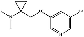 1-(((5-Bromopyridin-3-yl)oxy)methyl)-N,N-dimethylcyclopropanamine Struktur