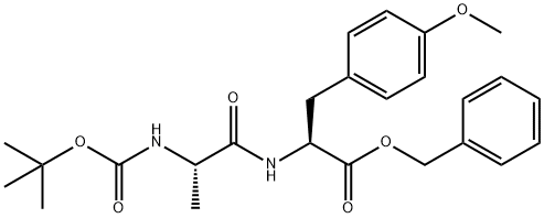 (S)-benzyl 2-((S)-2-((tert-butoxycarbonyl)amino)propanamido)-3-(4-methoxyphenyl)propanoate Struktur