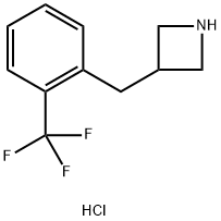 3-(2-(trifluoromethyl)benzyl)azetidine hydrochloride Struktur