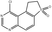 1-chloro-8,9-dihydrothieno[3,2-f]quinazoline 7,7-dioxide Struktur