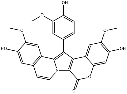 6H-chromeno[4',3':4,5]pyrrolo[2,1-a]isoquinolin-6-one Struktur