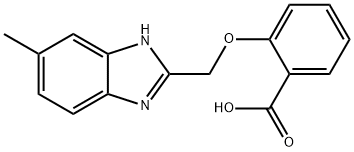 2-((5-methyl-1H-benzo[d]imidazol-2-yl)methoxy)benzoic acid Struktur