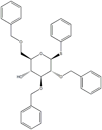 Phenyl 2,3,6-tri-O-benzyl-beta-D-thioglucopyranoside Struktur