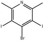 4-Bromo-3,5-diiodo-2,6-dimethylpyridine Struktur